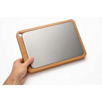 ÇOK SATAN Ahşap Paslanmaz Çelik Kesim Ve Sunum Tahtası