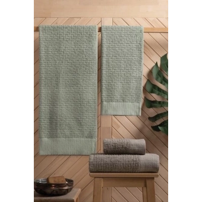 ÇOK SATAN Altınbaşak Bambi Banyo Seti Koyu Bej Yeşil