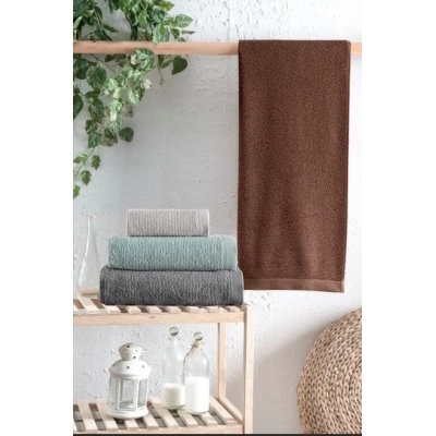 ÇOK SATAN Altınbaşak Jakarlı 4lü 70x140 Banyo Havlusu Astor V1