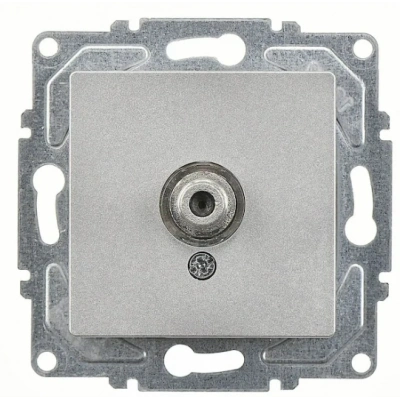 ÇOK SATAN Ambiance Gümüş Televizyon Prizi F Konnektörlü Çerçevesiz - Priz ve Anahtar İçin Uyumlu Çerçeve