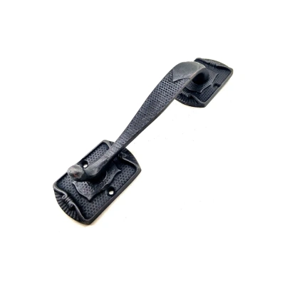 ÇOK SATAN Antika Tarz Dekoratif Pirinç Ayak Tip Büyük Kapı Çekme Kolu - 220x50mm, Oksit