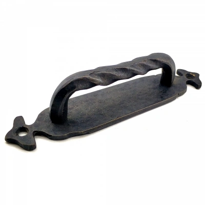 ÇOK SATAN Antika Tarz Dekoratif Pirinç Burgulu Çekme Kol - 148x33 mm, Oksit