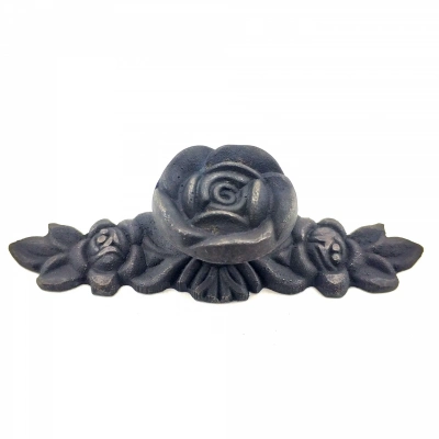 ÇOK SATAN Antika Tarz Dekoratif Pirinç Gül Düğme - 30x100 mm, Oksit