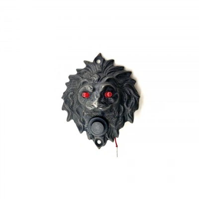 ÇOK SATAN Antika Tarz Dekoratif Pirinç  Kapı Zili - 100x78 Mm, Oksit, Led Işıklı