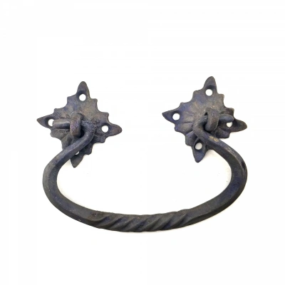 ÇOK SATAN Antika Tarz Dekoratif Pirinç Kazan Kulbu - 90x130 mm, Oksit