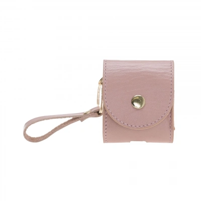 ÇOK SATAN Apple AirPods 2.nesil Uyumlu Deri Kılıf Mai Snap NU2 Pembe