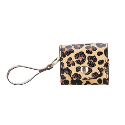 ÇOK SATAN Apple AirPods 3.nesil Uyumlu Deri Kılıf Mai Snap Leopar