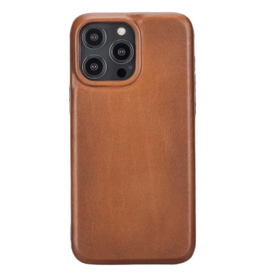 ÇOK SATAN Apple iPhone 14 Pro Max Uyumlu Deri Arka Kapak ROCK RST2E