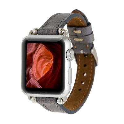ÇOK SATAN Apple Watch Uyumlu Deri Kordon 38-40-41mm Ferro RST9