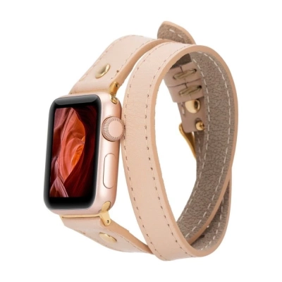ÇOK SATAN Apple Watch Uyumlu Deri Kordon 42-44-45mm Slim DT GT NU1