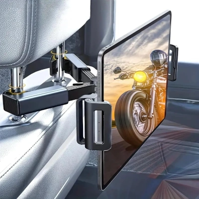 ÇOK SATAN Araç Koltuk Arkası Tablet Tutucu, Telefon Tutucu, Tablet/telefon Tutucu, 360° İpad Pro 12.9 Mini Air, Galaxy Tab A A7 S7, Switch, Surface, 4,7-12,9 İnch İle Uyumlu