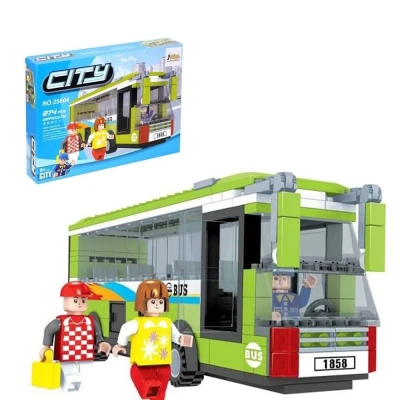 ÇOK SATAN Ausını 274 Parça Oyuncak Mini Lego Oyuncak Otobüs Seti