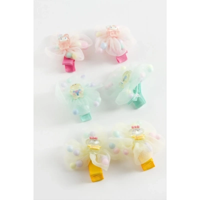 ÇOK SATAN Ayıcık Çiçek Pens Toka 2 Adet