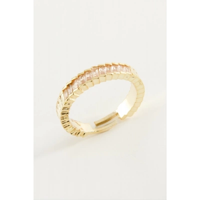 ÇOK SATAN Baget Taşlı Metal Yüzük