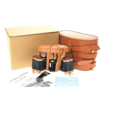 ÇOK SATAN Baigish 6x24 Orjinal Deri Çantalı Prinç Kaplama Subay Dürbünü – Su Geçirmez – Artıkıl Özellikli Rus Malı – 1000m/86m