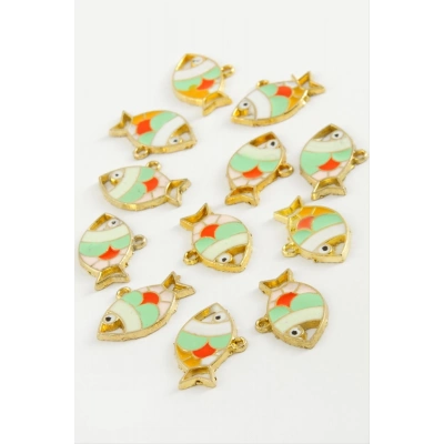 ÇOK SATAN Balık Tek Kulp Mineli Bileklik ve Kolye Ucu Aparatı 1 Adet