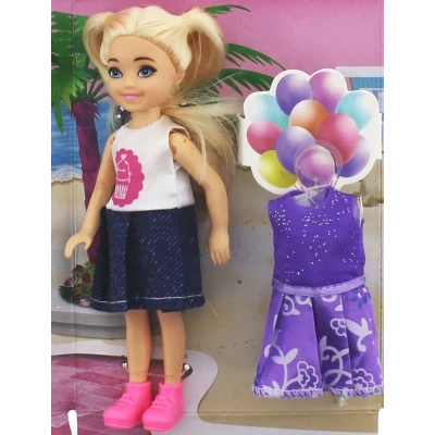 ÇOK SATAN Baonier Mor Yedek Elbiseli Bebeğim