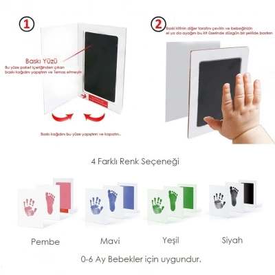 ÇOK SATAN Bebek El Ve Ayak Izi Anı Baskı Seti