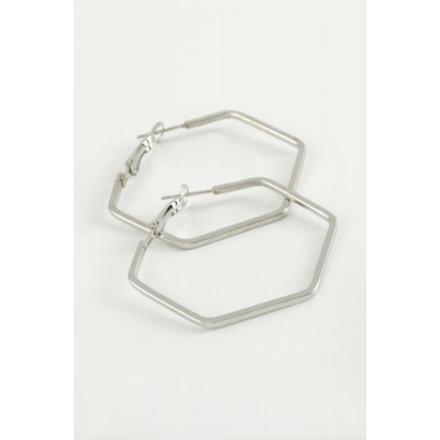 ÇOK SATAN Beşgen Halka Küpe 4 cm