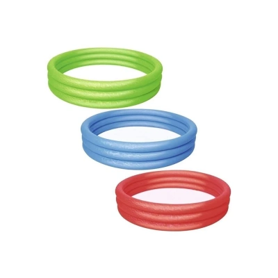 ÇOK SATAN Bestway 51027 Üç Halkalı Renkli Şişme Havuz 183 X 33cm