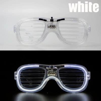 ÇOK SATAN Beyaz Led Işıklı Parti Gözlüğü - Neon Glow Şerit Gözlük 3 Modlu