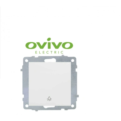 ÇOK SATAN Beyaz Zil Butonu Light Çerçevesiz Grano - Priz ve Anahtar İçin Uyumlu Çerçeve