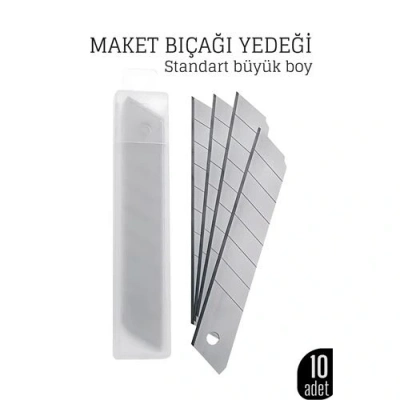 BFS 10lu Kobalt Çelik Maket Bıçağı Yedek Uç Seti – Dayanıklı ve Keskin 18 mm