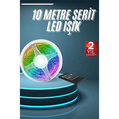 BFS 10M Şerit Led İç Mekan Renkli Rgb Şerit Led Kumandalı