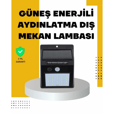 BFS 144 LEDli Geniş Aydınlatma Alanına Sahip Güneş Enerjili Güvenlik Lambası