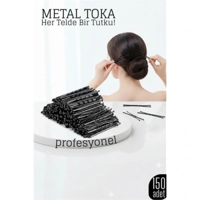 BFS 150’li Siyah Metal Tel Toka Seti – Profesyonel Saç Şekillendirme İçin