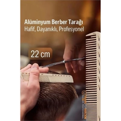 BFS  22 cm Alüminyum Saç Kesim Tarağı – Berber Tarağı -Hafif, Dayanıklı, Profesyonel