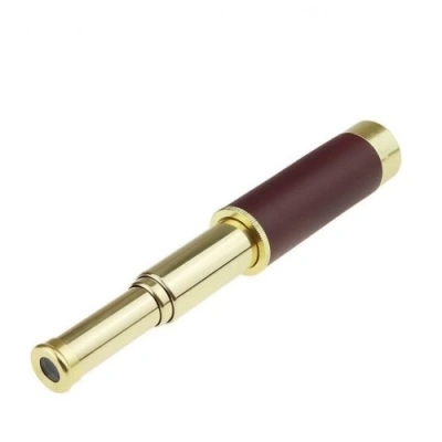 BFS 30x40 Panda Büyük Mercekli Pirinç Gövdeli Deri Çantalı Denizcilik Korsan Dürbün