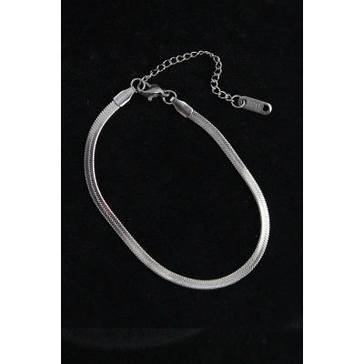 BFS 316L Çelik İtalyan Model Gümüş Renk Erkek Bileklik