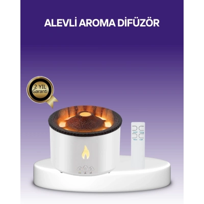 BFS 3D Alev Efektli Hava Nemlendirici – Uzaktan Kumandalı ve 8 Saat Çalışma Süreli