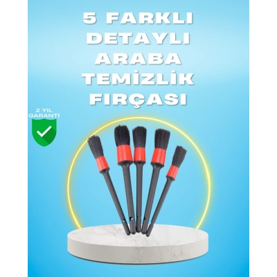 BFS 5li Araba Temizlik Fırçaları-Farklı Boyutlu Fırçalarla Derinlemesine Temizlik