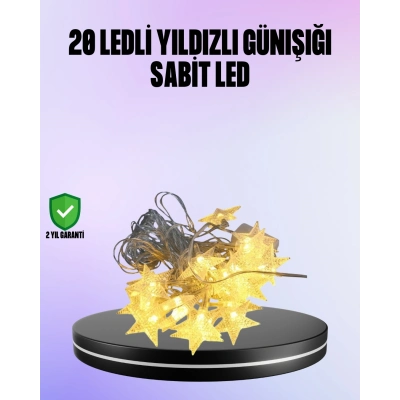 BFS 5 Metre Yıldız Şeklinde Led Şerit Işık Sabit Beyaz Aydınlatma