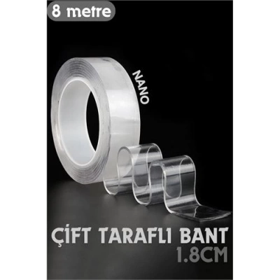BFS  8 Metre Çift Taraflı Yapıştırıcı Bant Çivisiz Montaj