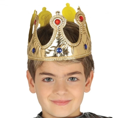 BFS Altın Renk Eva Malzemeden İmal Çocuk Kral Tacı 57 Cm