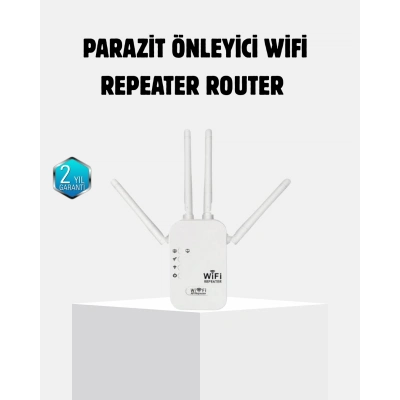 BFS Antenli WiFi Repeater 300m2 Kapsama Alanı WPA3 Güvenlikli