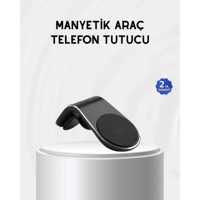 BFS Araç İçi Manyetik Telefon Tutucu Güçlü Klipsli ve 360 Derece Ayarlanabilir