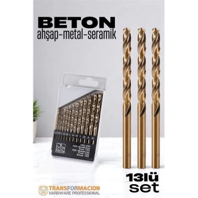 BFS  Beton Matkap Ucu Seti- Çelik Beton Metal Ahşap Matkap 13 lü SET