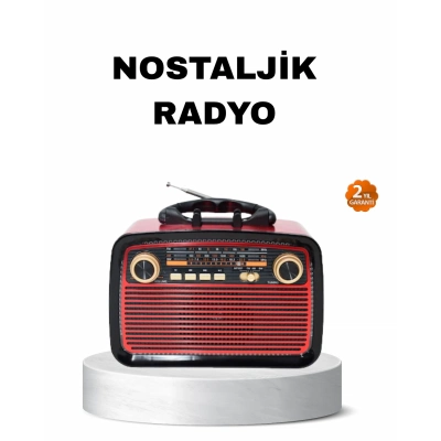 BFS Bluetooth’lu LED Işıklı Nostaljik Müzik Kutusu – Ahşap Dokulu, Vintage Tasarım ve Yüksek Ses Kalitesi