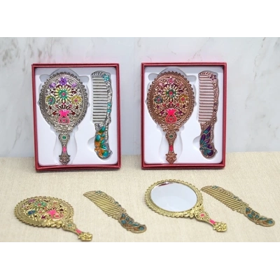 BFS Çiçekli Ayna Ve Tarak Seti Küçük Boy Alk4991