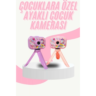 BFS Çocuk Için Eğitici Video Kamera Ayaklı Mini Fotoğraf Makinesi