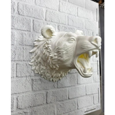BFS Dekoratif Beyaz Ayı Duvar Heykeli Asılabilir Hediyelik 25x19 cm