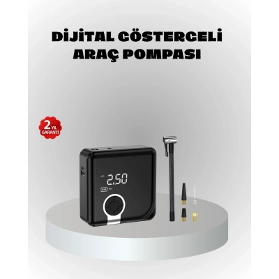 BFS Dijital Ekranlı Şarjlı Hava Kompresörü 150 PSI Güçlü Motorlu