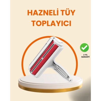 BFS Elektriksiz Hazneli Tüy Temizleyici – Kedi Köpek Tüy Toplama Rulosu