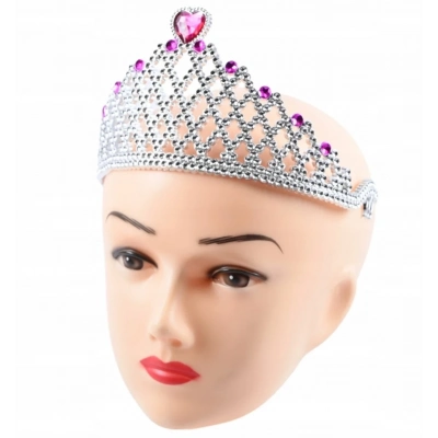 BFS   FuşyaKalpliGümüşRenkKraliçeTacıPrensesTacı