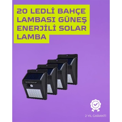 BFS Güneş Enerjili Akıllı Duvar Lambası | PIR Sensörlü, Otomatik Aydınlatma, Dış Mekan İçin