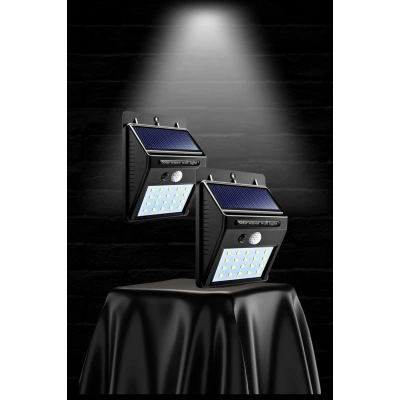 BFS Güneş Enerjili Sensörlü Duvar Lambası Bahçe Lamba Suya Dayanıklı Bahçe Aydınlatma